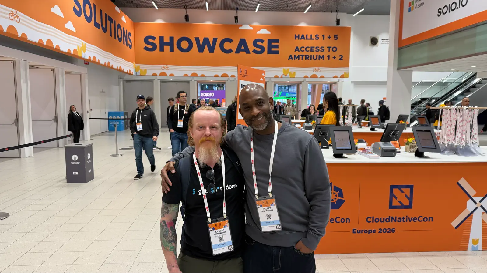 Safespring at the KubeCon + CloudNativeCon Europe 2026 showcase area in Amsterdam.